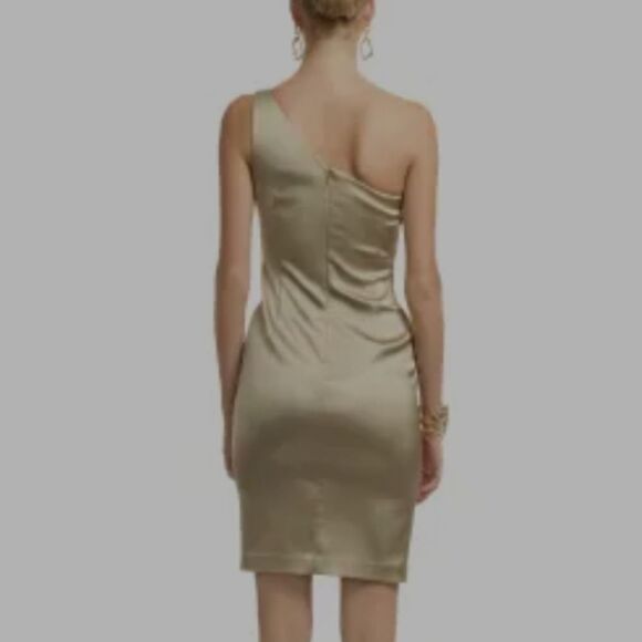 BRAND NEW CALVIN KLEIN STRETCH SILK SATIN ONE SHOULDER SHEATH DRESS - Picture 12 of 12